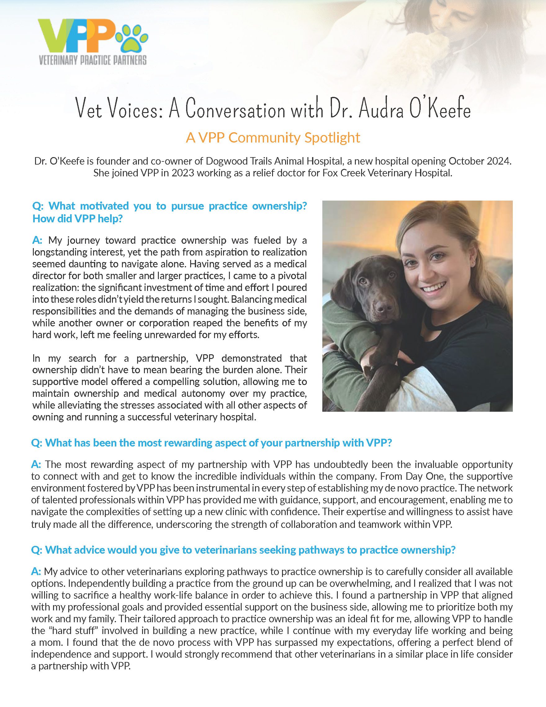 Vet Voices: A Conversation with Dr. Audra O’Keefe