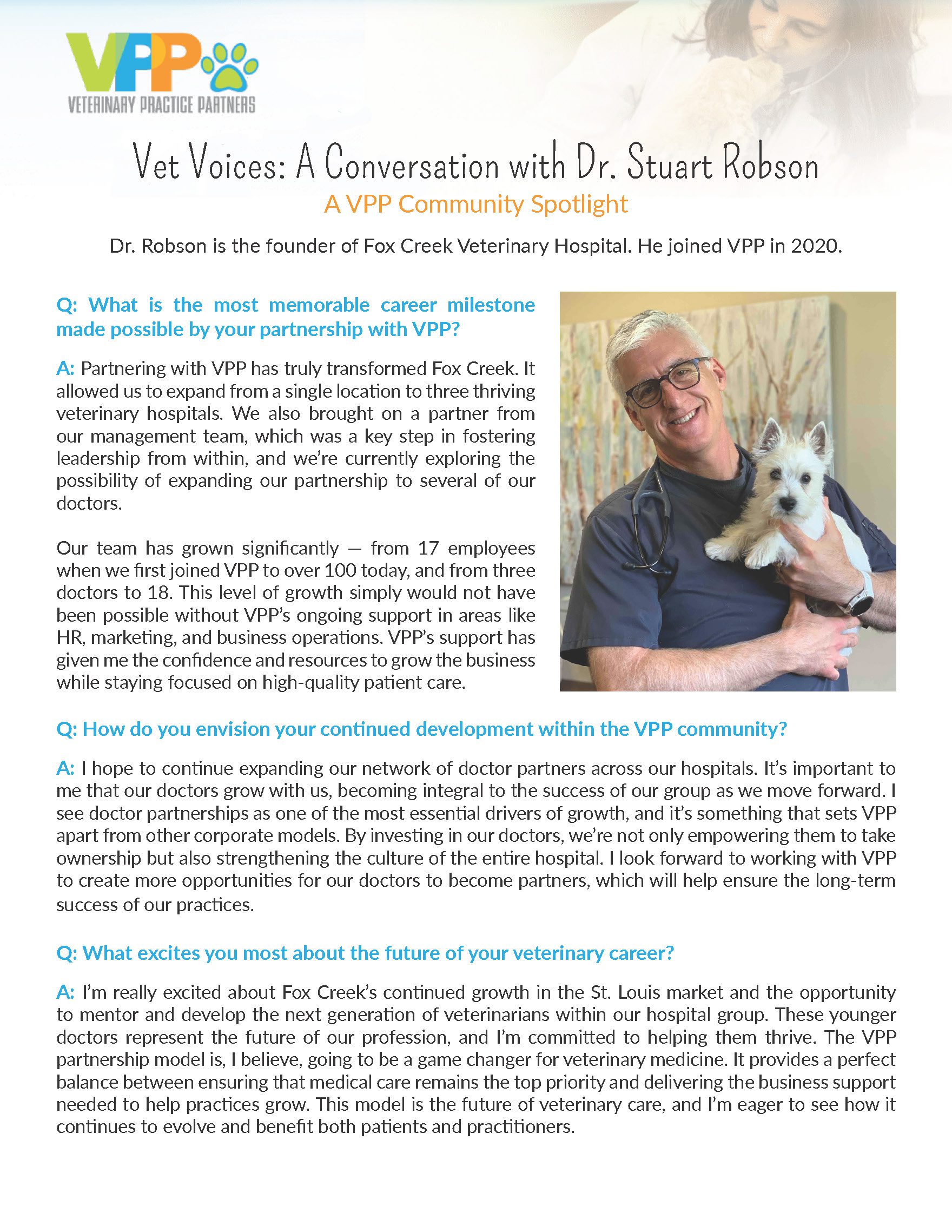 Vet Voices: A Conversation with Dr. Stuart Robson