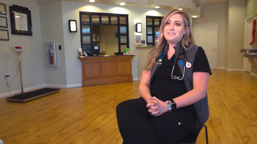 Dr. Audra O'Keefe, veterinarian and owner, Dogwood Trails Animal Hospital in Bentonville, Arkansas.